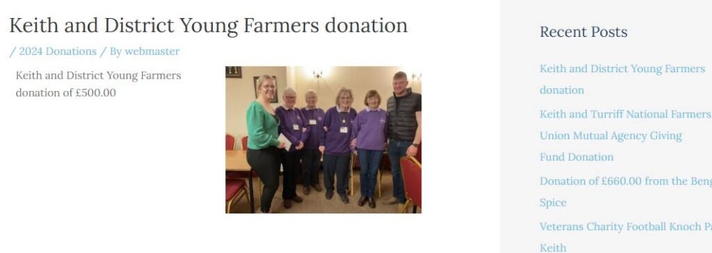 keith cancer link donations